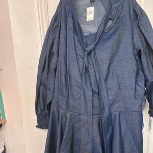 Ashley Stewart blue jean dress are Shirt